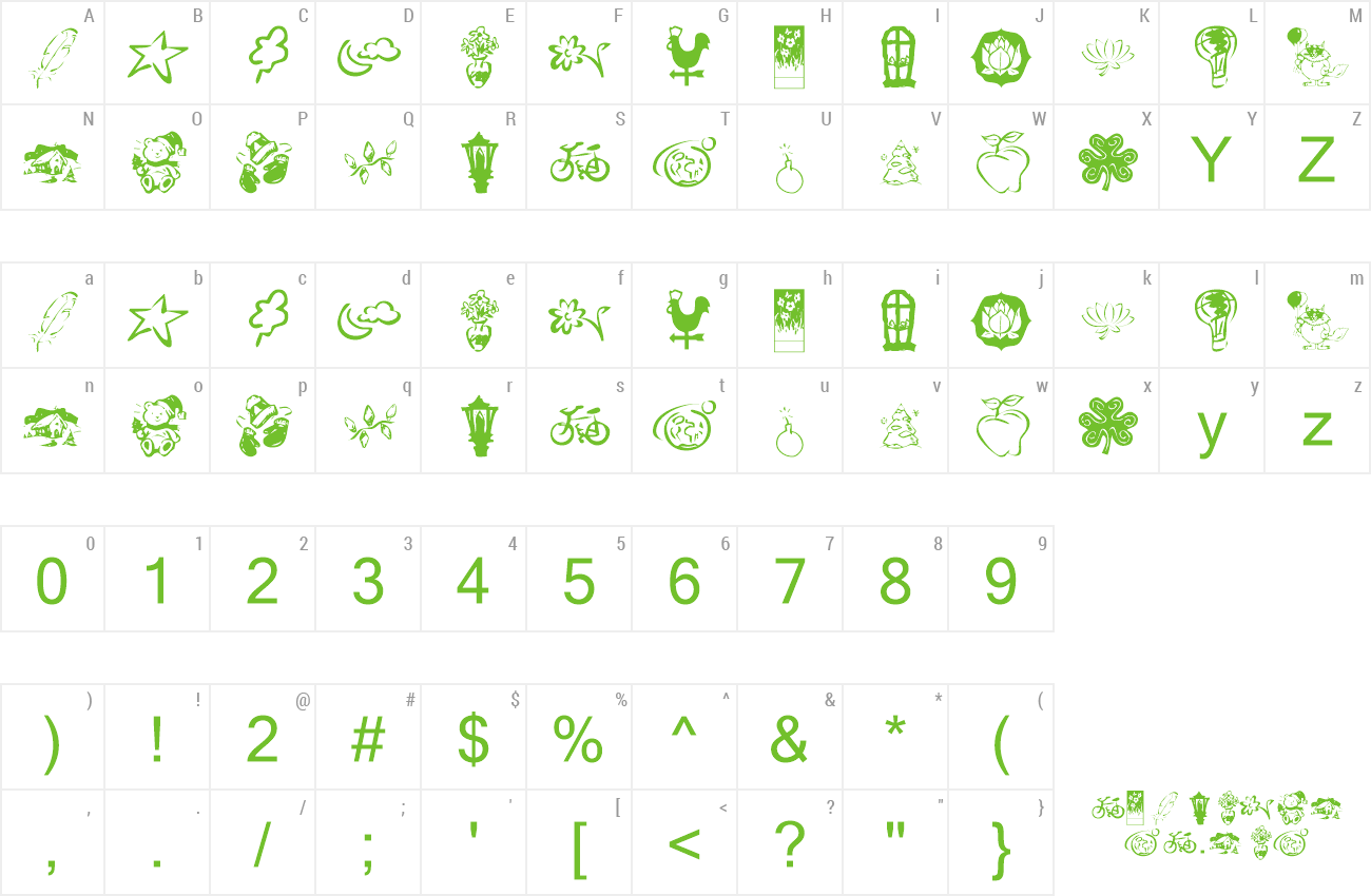 Font KR Katlings Four preview